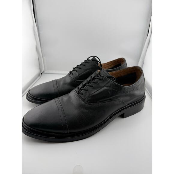 NWOB $278 Frye Paul Oxfords Men’s Size Black Leather Slip On Size 9 D main image 4